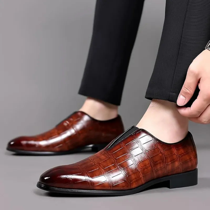 Herren Schwarze Loafer Lederschuhe