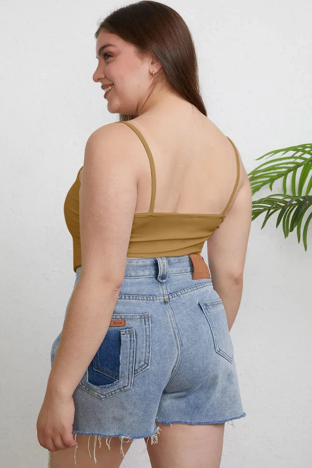 Basic Bae Full Size Round Neck Slim Cami Plus Size