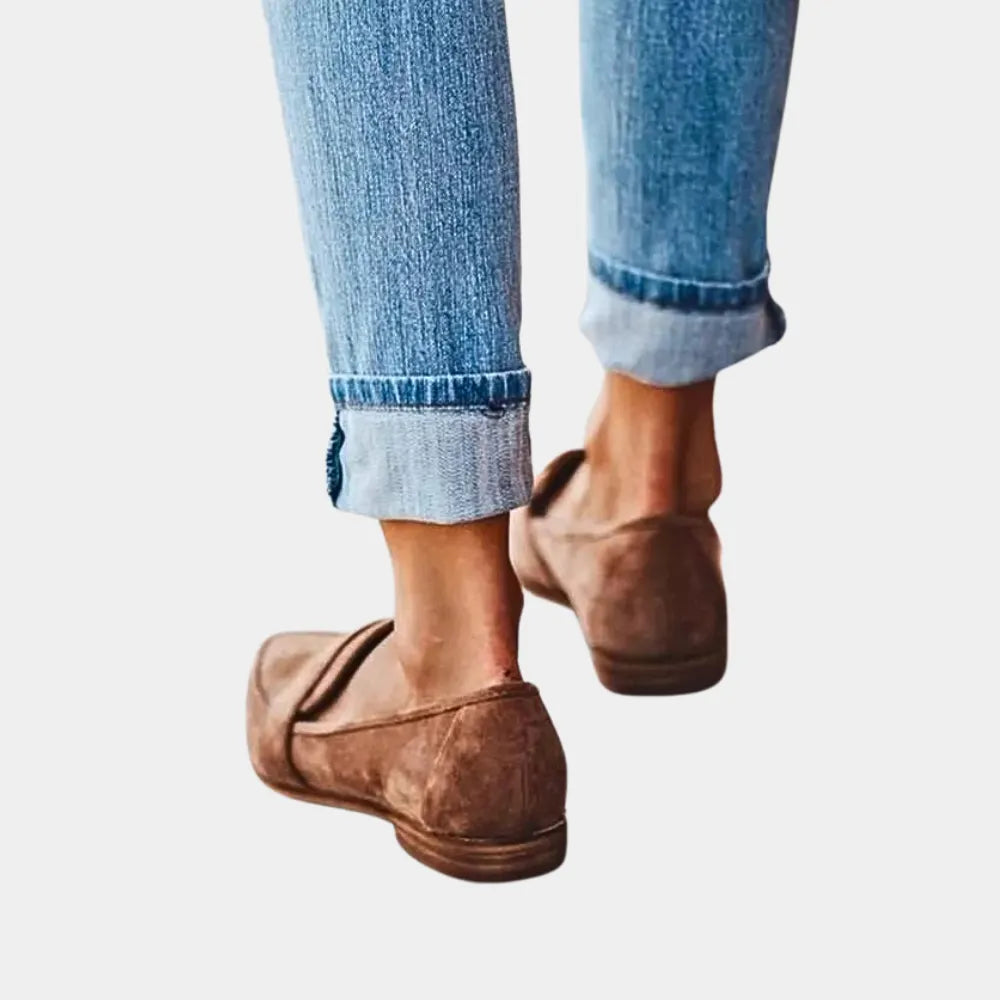 Slipper Loafers Wildlederlook FÃ¼r Damen