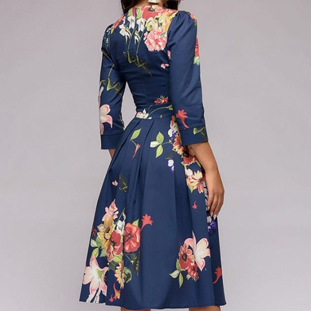 - Retrozo edles, mittellanges Kleid