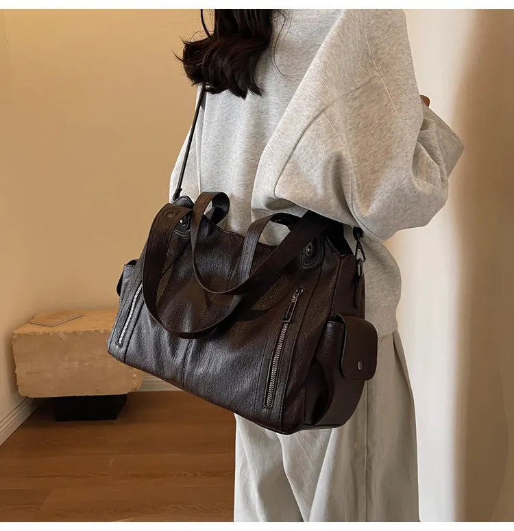 Leren Dames Tas Met Uniek Design & Ritsdetails | Luxe, Ruim & Modieus