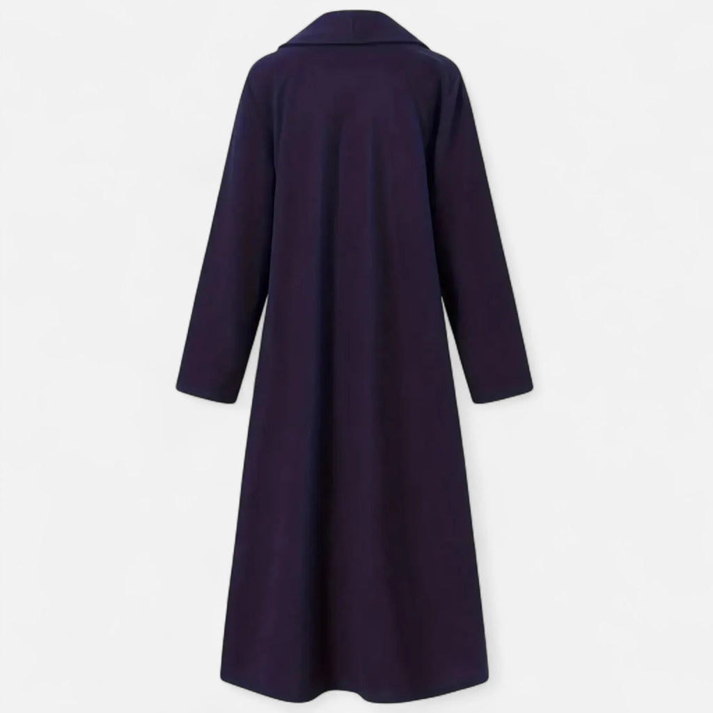 Lange Elegante Dames Coat Met Lape-Kraag - Perfect voor de Koude periode