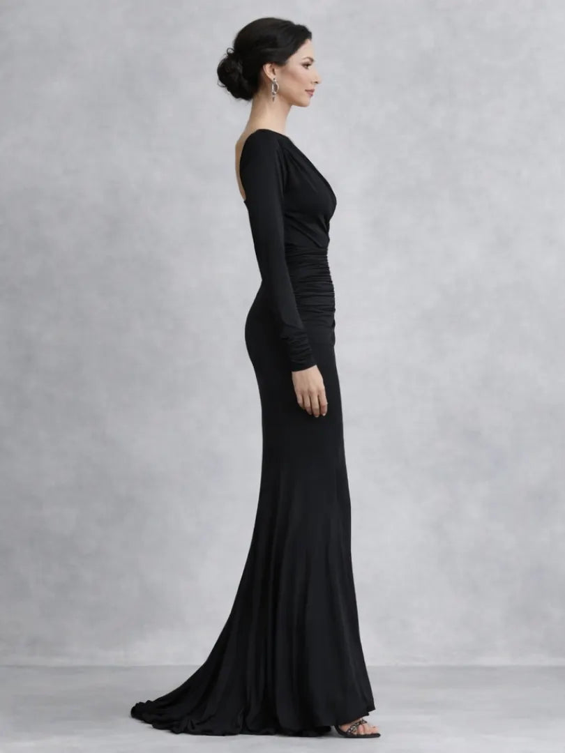 Vivienne | One Shoulder Ruched Maxi Dress