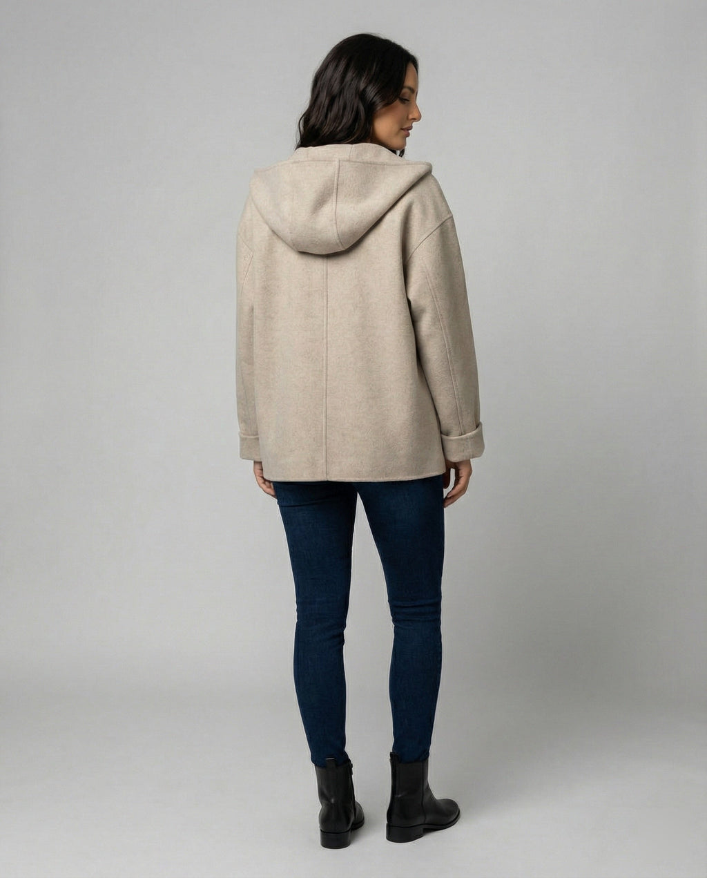 - Moderne Damenjacke Kapuze & Lockerer Schnitt