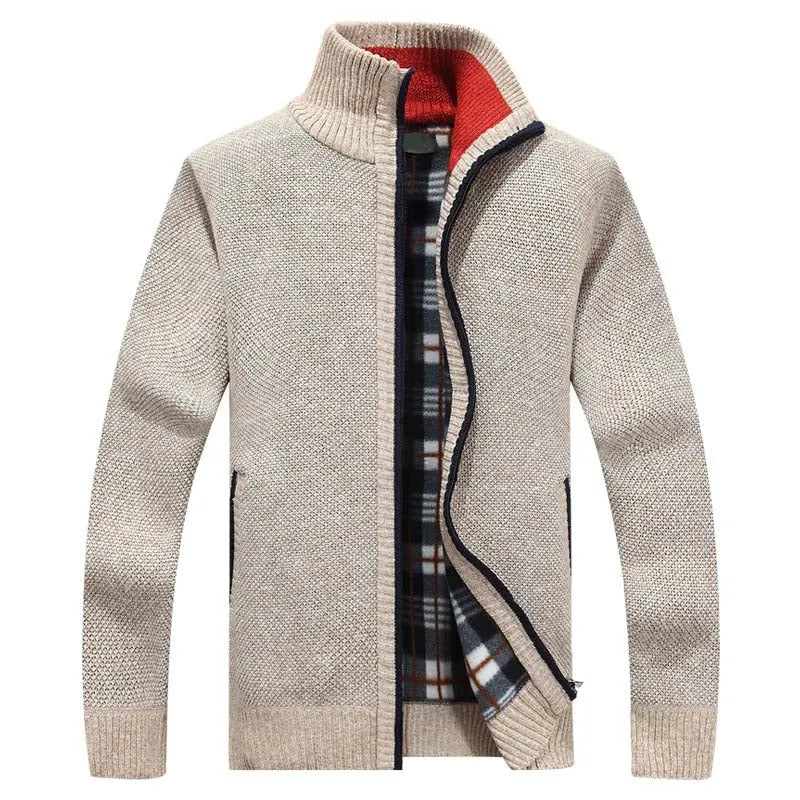 Herren Strickjacke Mit Fleecefutter