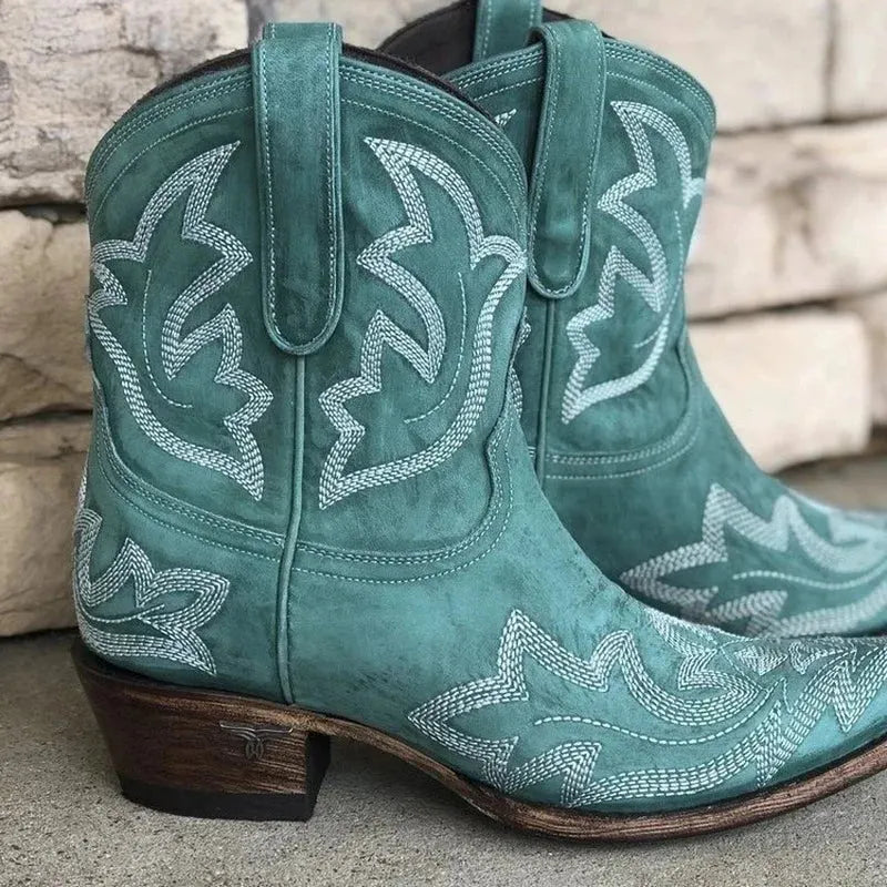 Damen Western Cowboystiefel Braun