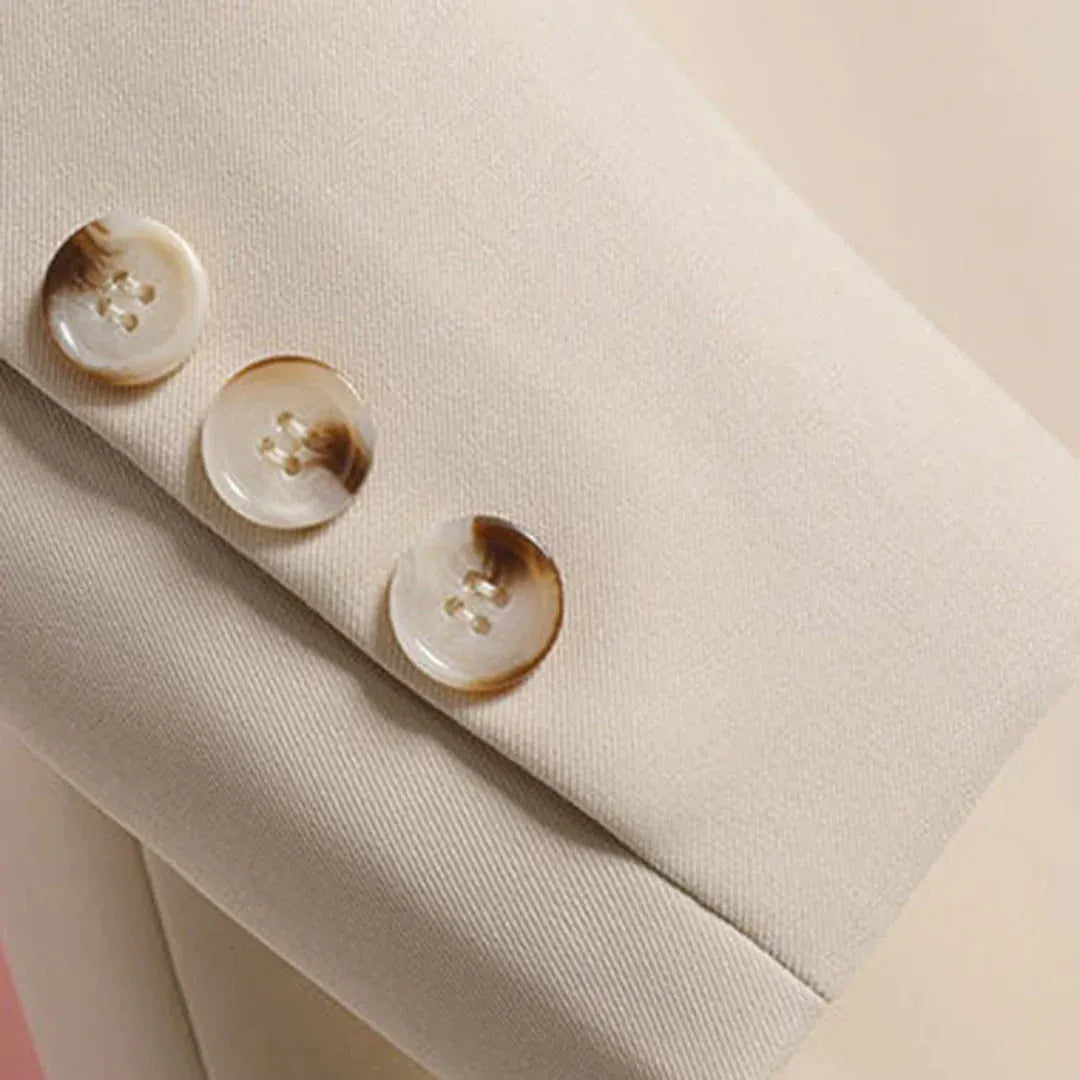 ELENA | Elegante Lange Dames Blazer Met Riem â€“ Vrouwelijk, Gekleed & Tijdloos Mooi