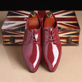 Glänzende Retro Brogues Für Herren