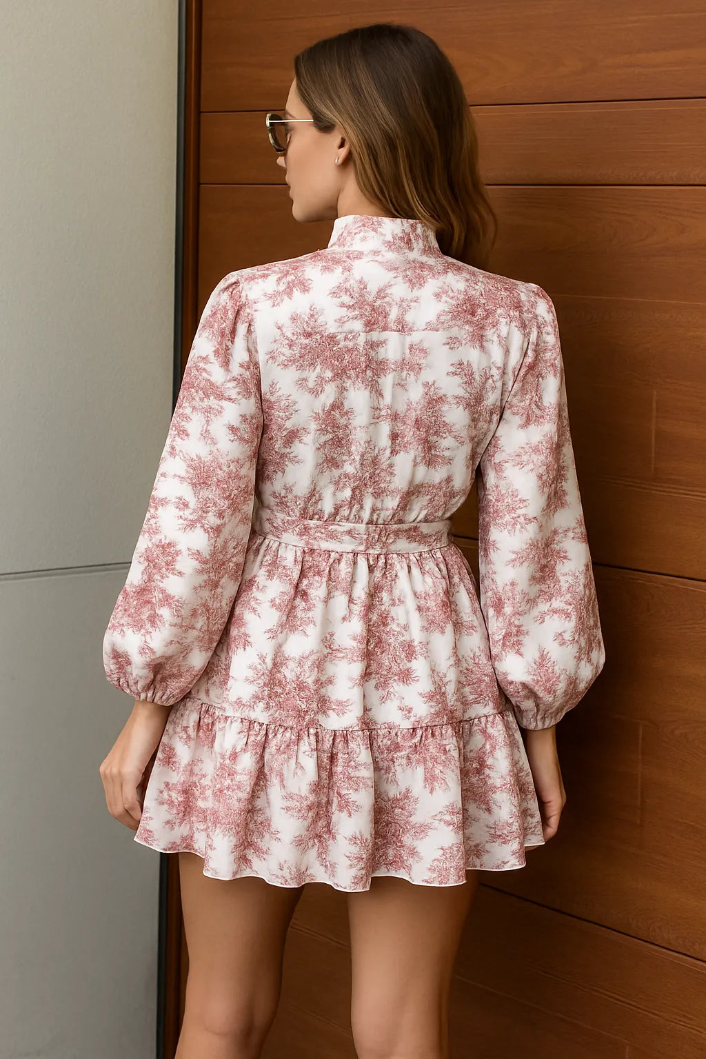 Rie| Romantic Floral Dress with Vintage Print