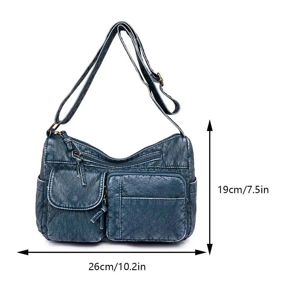 Lena | Vintage Luxe skuldertaske med flere lommer