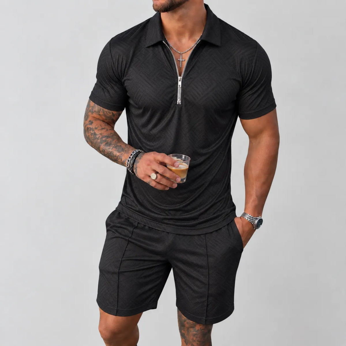 Polo- und Shorts-Set für Herren