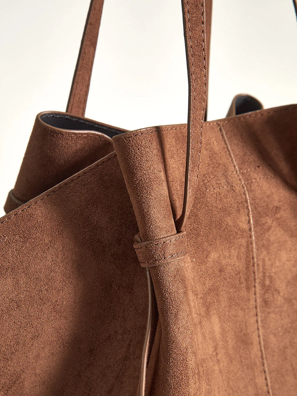 Chic Large Brown Women's Suede Shoulder Bag