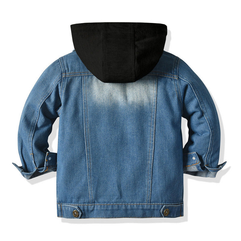 Denim-Jacke mit Kapuze