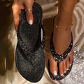 Luxuriöse Strandflip Flops Mit Strassdetails Für Damen
