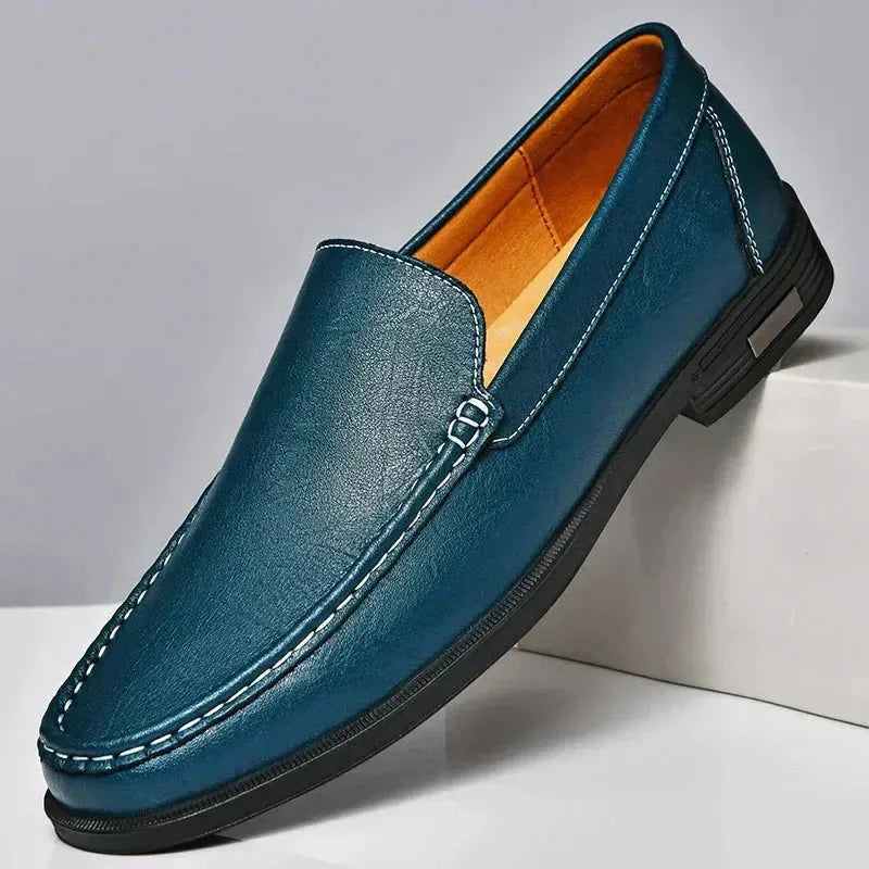 Leder Slipper Loafers Herrenschuhe