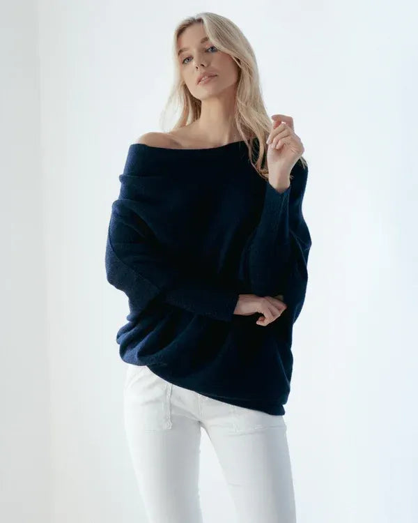 Mariemiâ„¢ - Asymmetrisch Drapierter Pullover