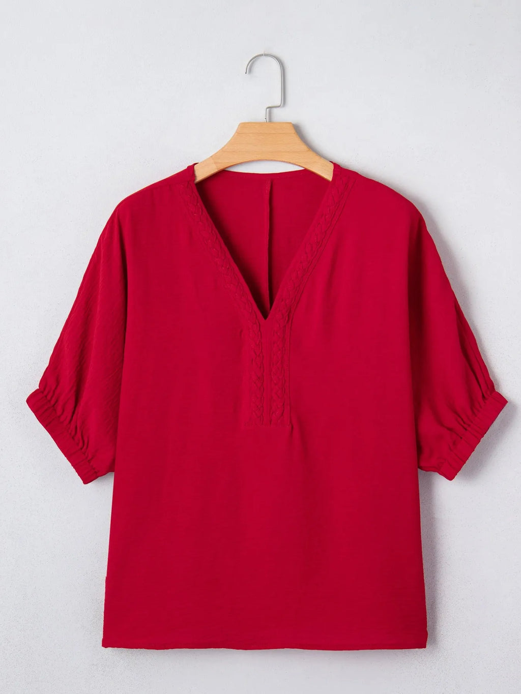 Braided Detail Half Sleeve Blouse