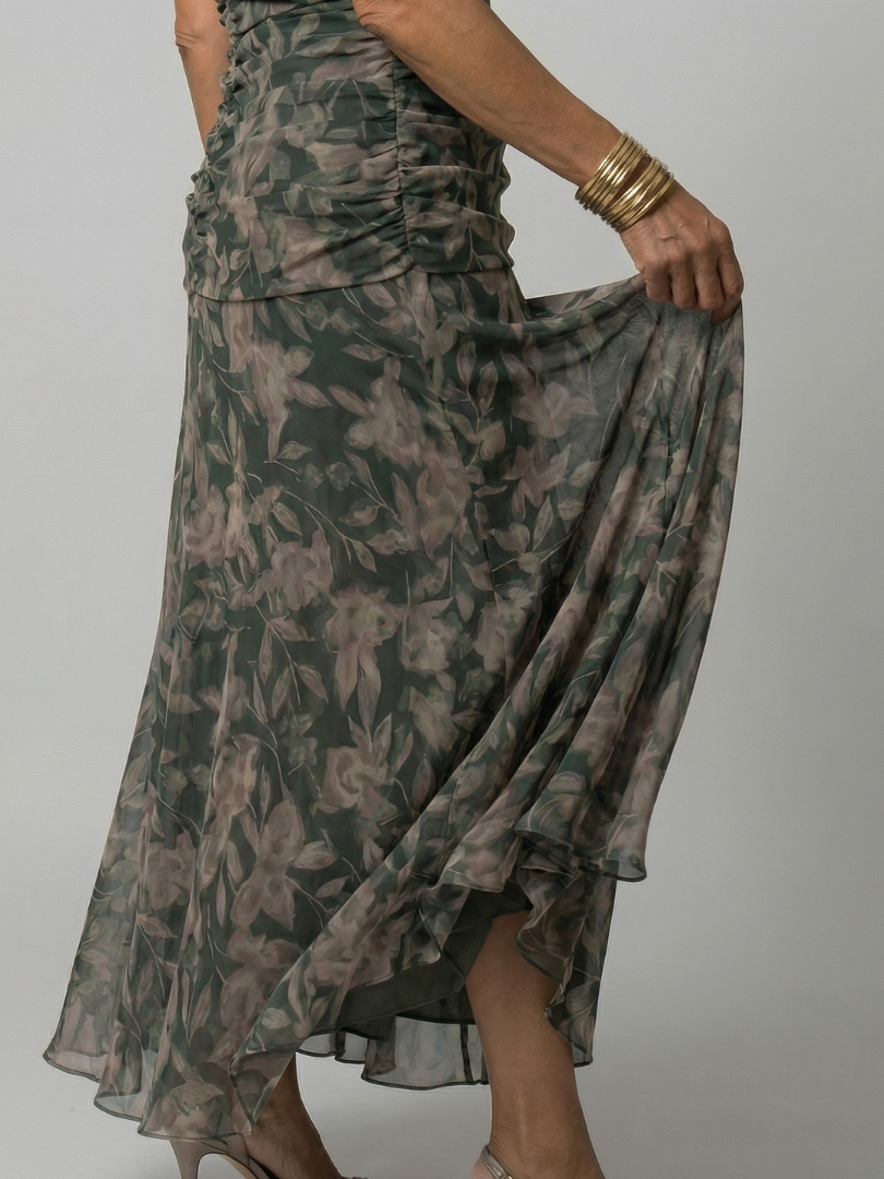 Calen | Off Shoulder Flow Midi Dress