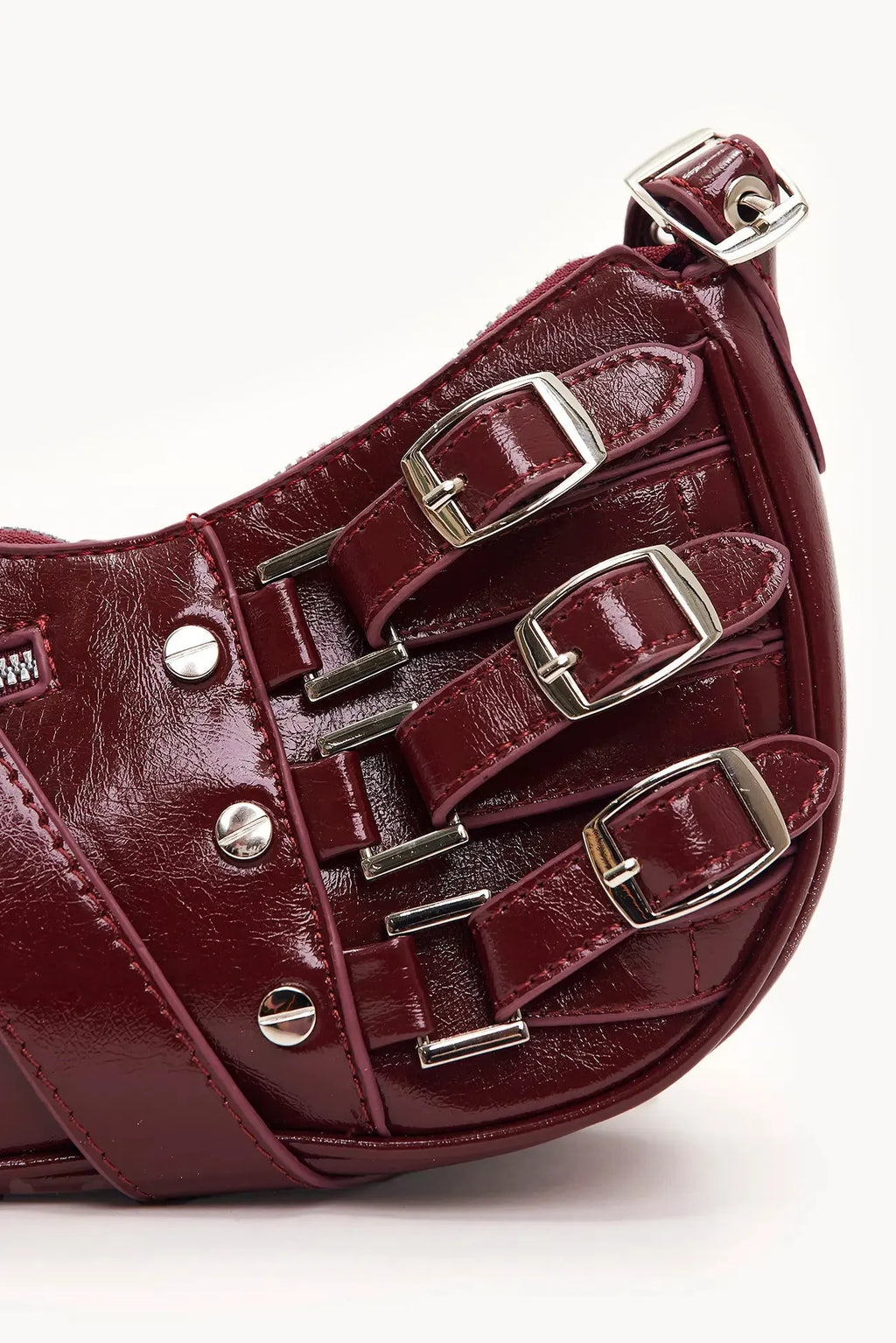 Statement Handtasche mit Schnallen Details