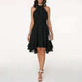 Frieda | Halter Dress with Ruffles
