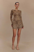 Cardigan & Minirock Set mit Animal Print