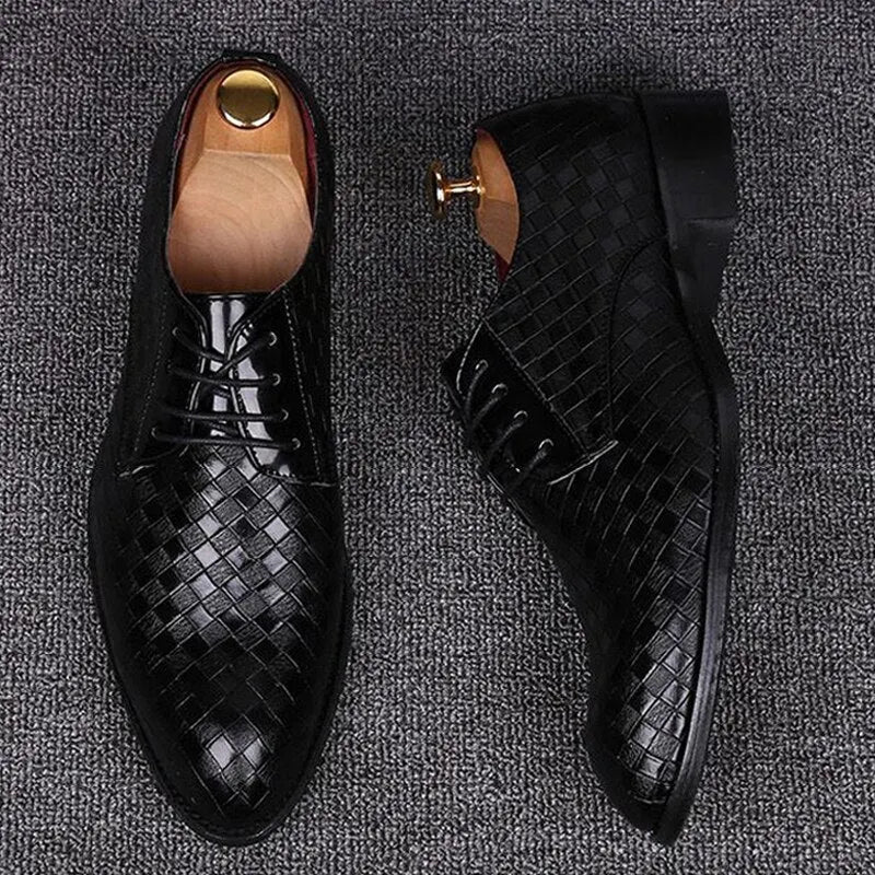 Stilvolle Leder Herren Schnürschuhe