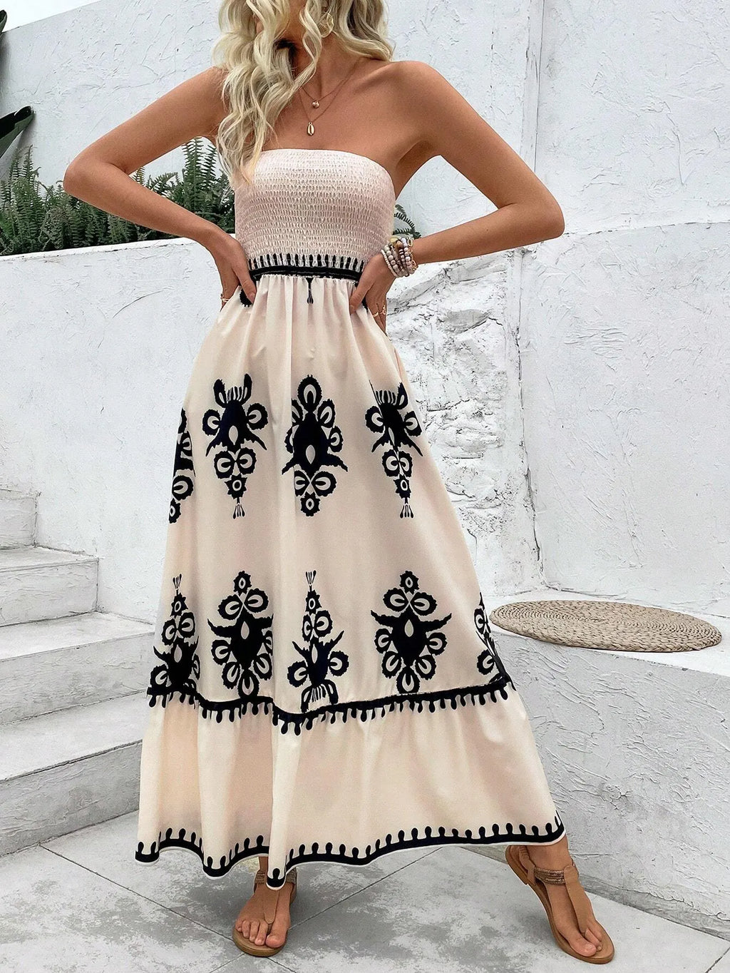 Vestido Feminino Longo Primavera Luisi Damasco