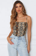 ASSANA | Dames Body Met Slangenprint - Verleidelijk & Stijlvol