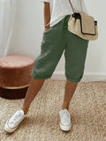 Shorts aus Baumwolle und Leinen fÃ¼r Frauen