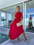 Belda | Elegant Asymmetrical Pleated Dress