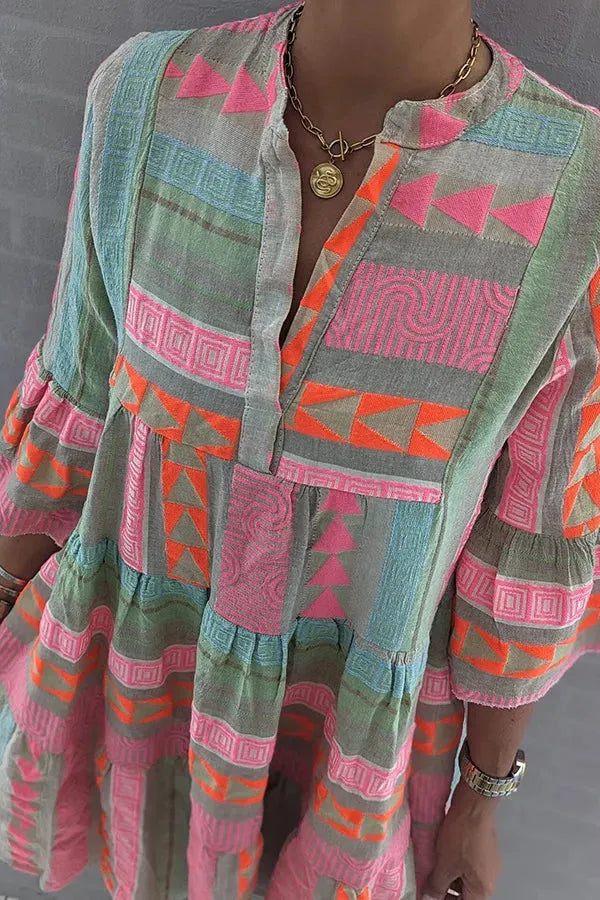 Karen – Boho-Trappe-Swingkjole