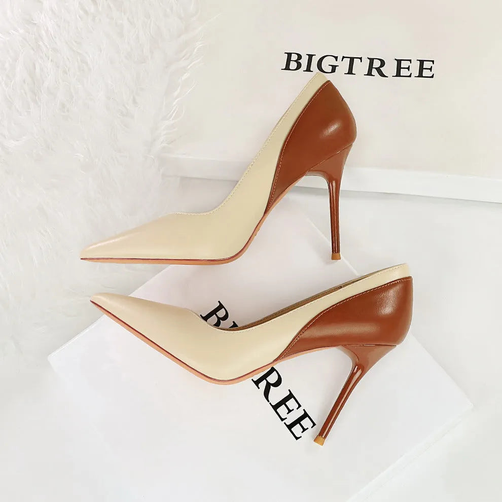 Bicolor Stiletto Hakken | Luxe, Verfijnd & Onweerstaanbaar Elegant