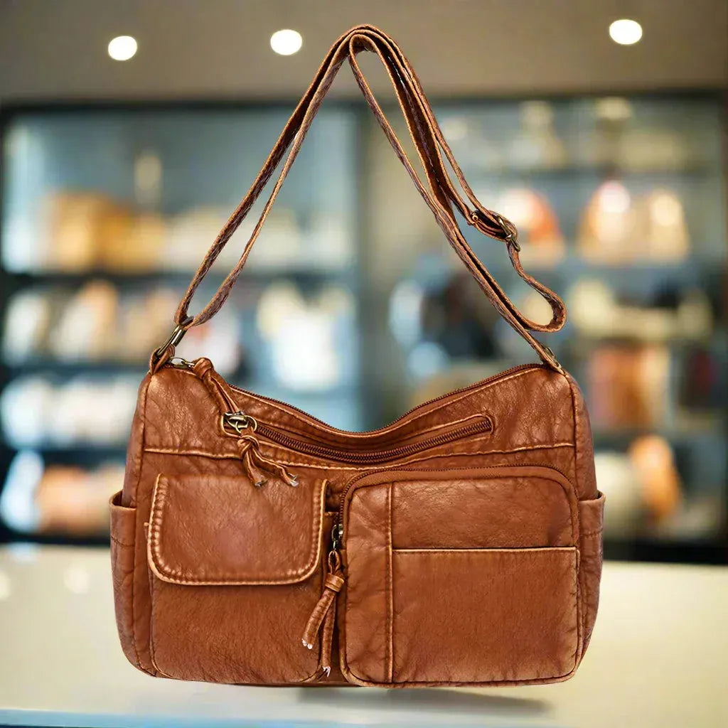 Lena | Vintage Luxe skuldertaske med flere lommer