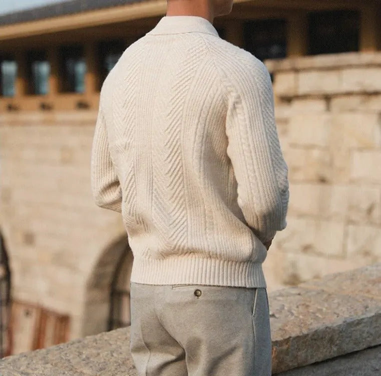 Strick Pullover für Herren mit Kragen