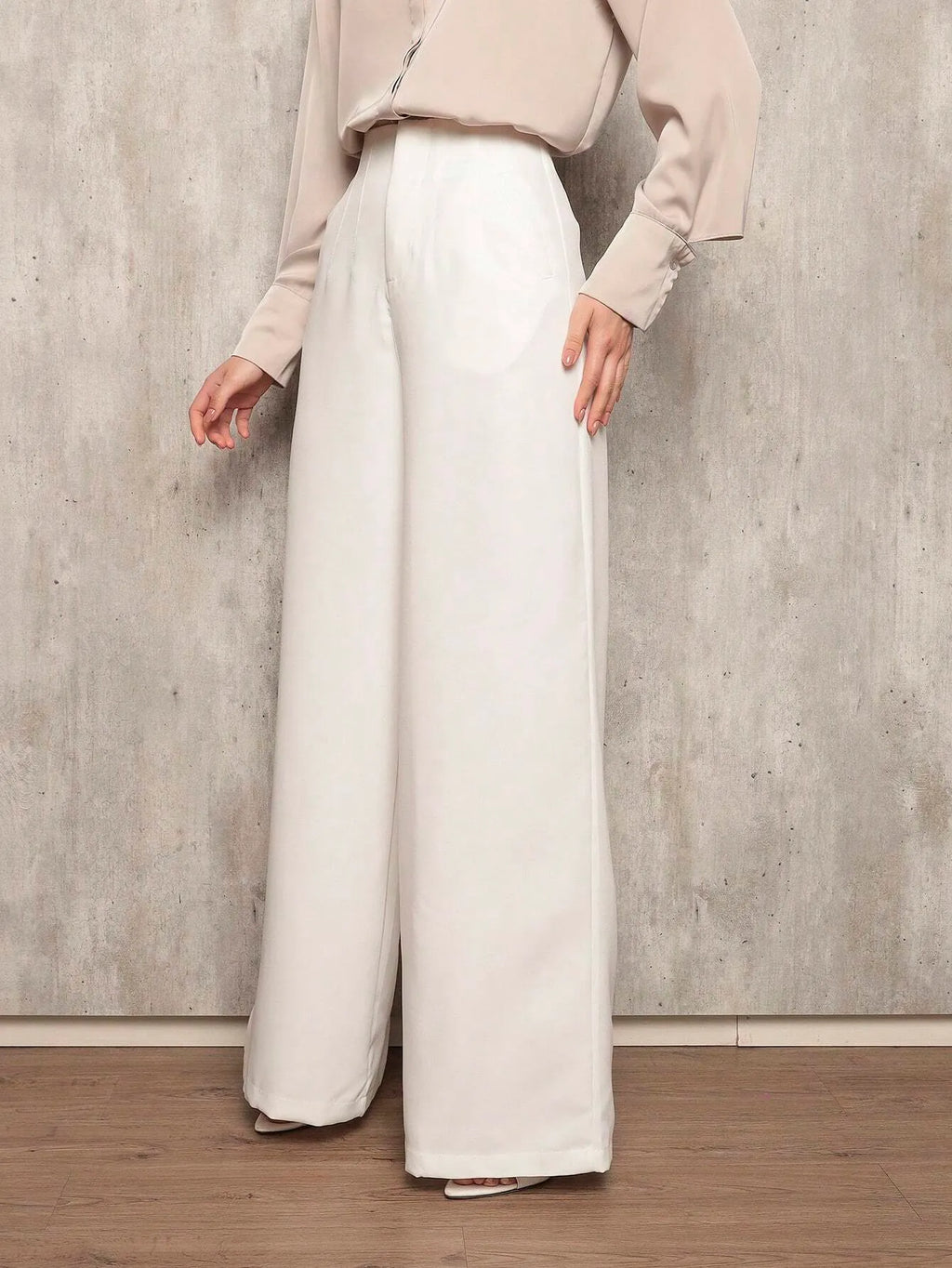 CalÃ§a Feminina Alfaiataria Pantalona Branco