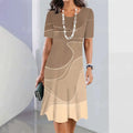 Raeghan | Short Dress with Abstract Print