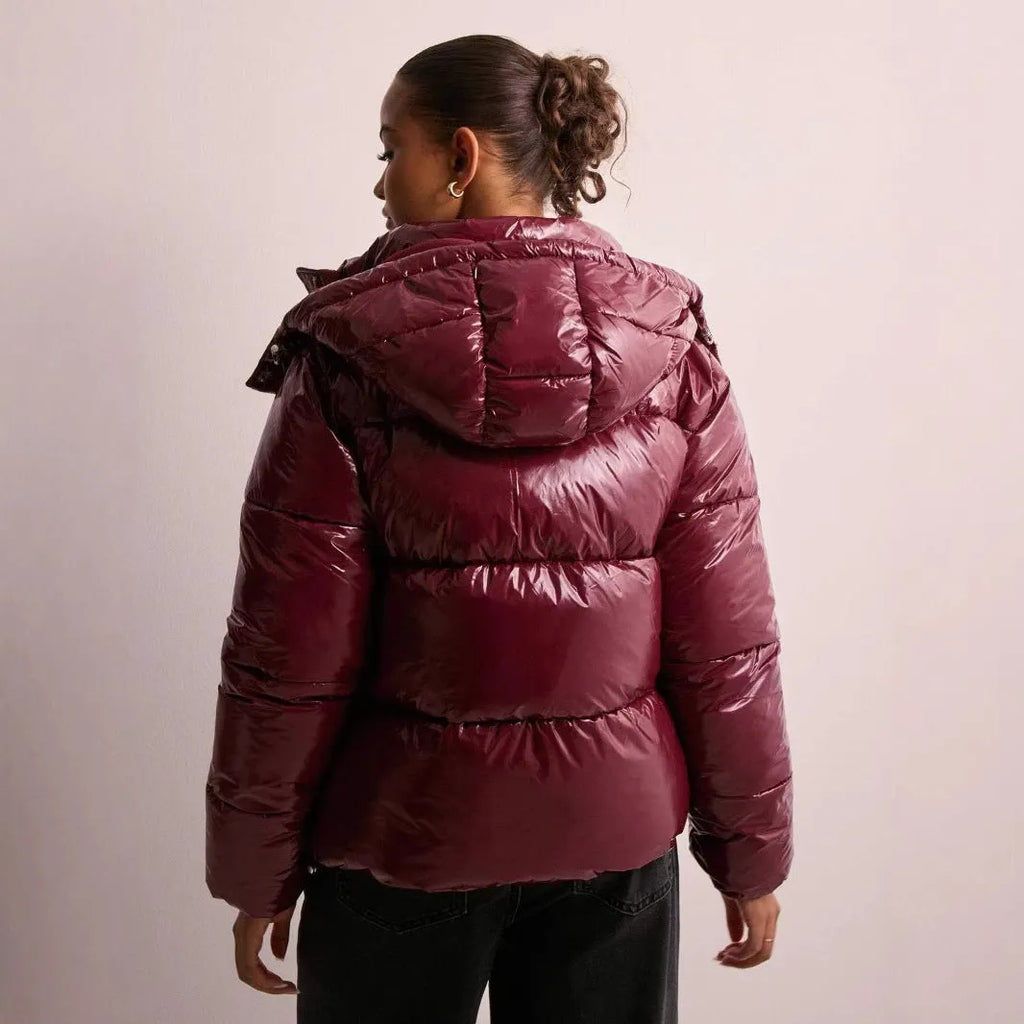 Glanzende Gewatteerde Dames Winterjas | Lichtgewicht Warmte & Waterafstotend Comfort