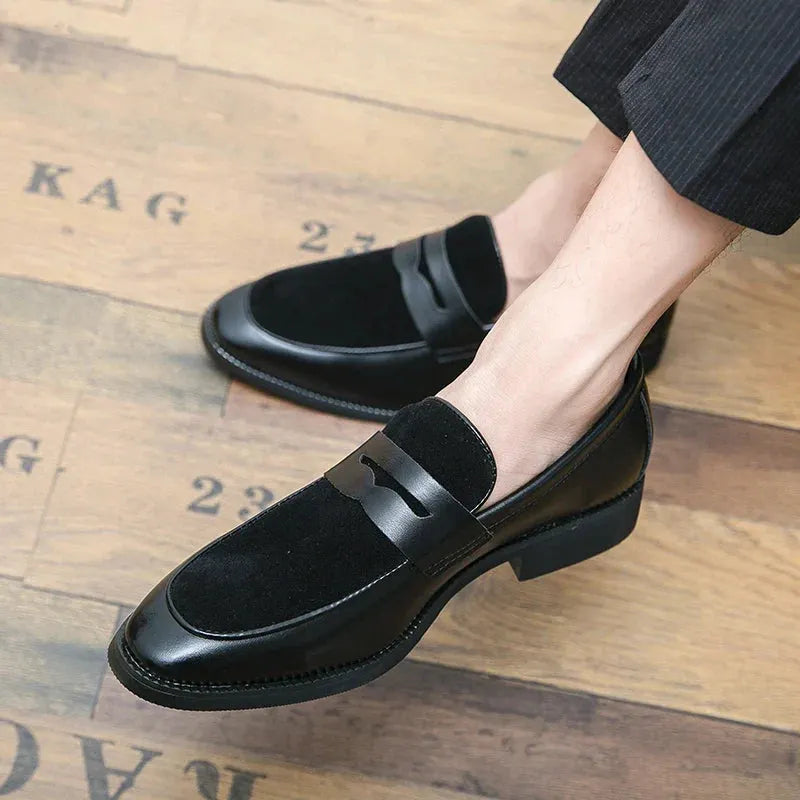 Elegante Wildleder- und Lederloafer