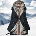Damen Fleece-Winterjacke mit Reißverschluss und Taschen