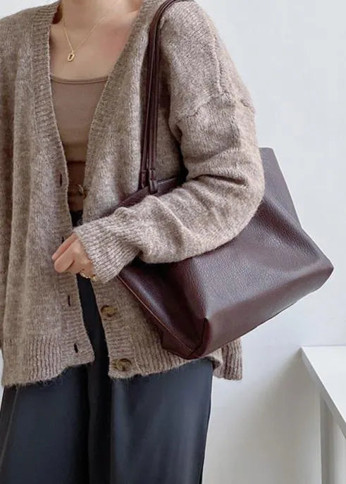 Large Leather Shopper Bag