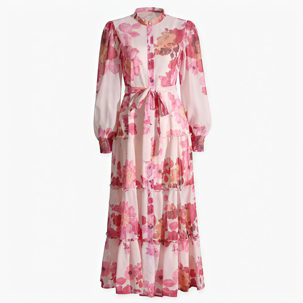 GeblÃ¼mtes Kleid mit Stufenrock