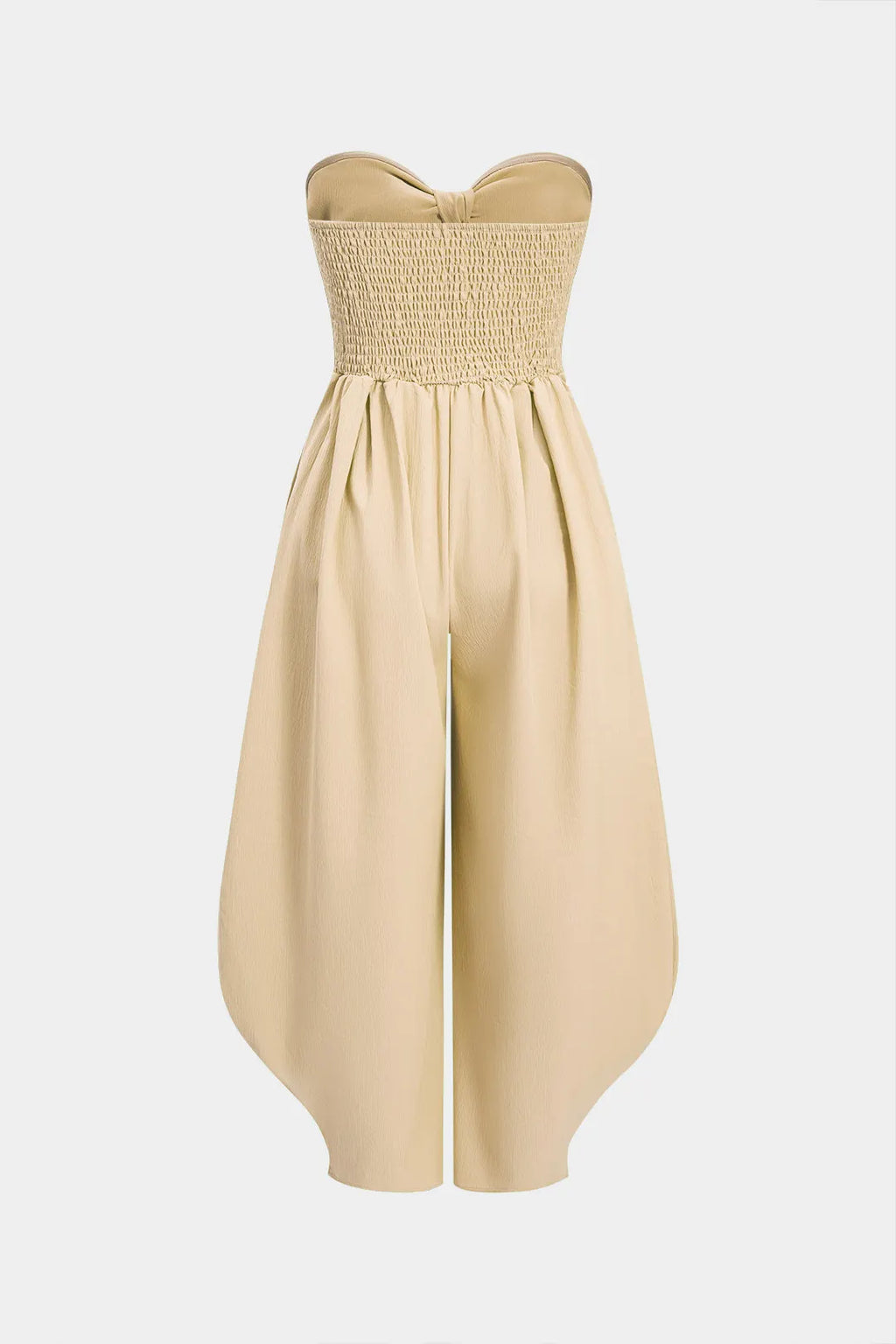 CILOU | Tijdloos Strapless Jumpsuit Voor Dames Met Strik & Wijde Pijpen - Elegant & Comfort