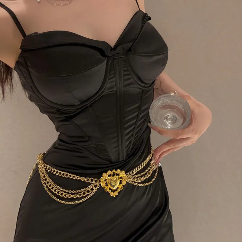 Love Multilayer Gold Waist Chain