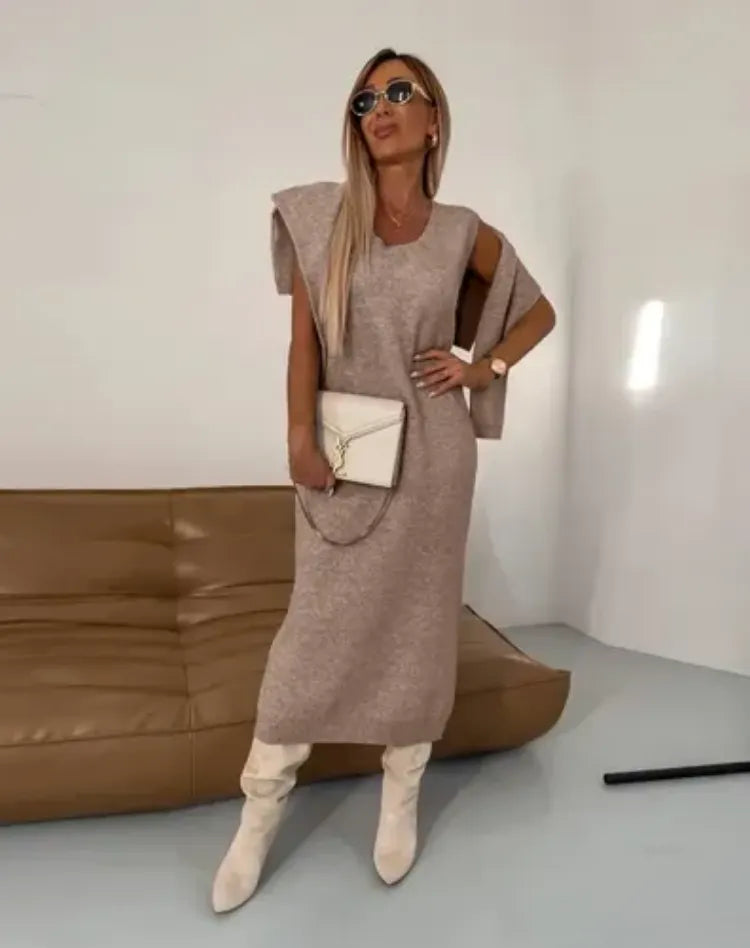Anouk | Knitted Turtleneck Dress