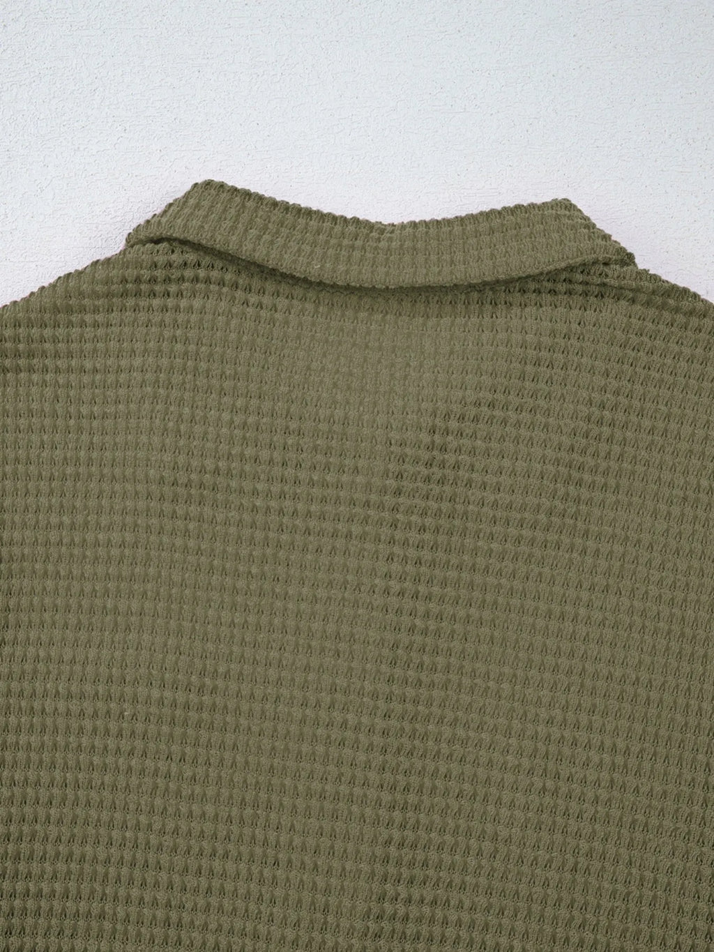 Textured Knit Button Detail Top