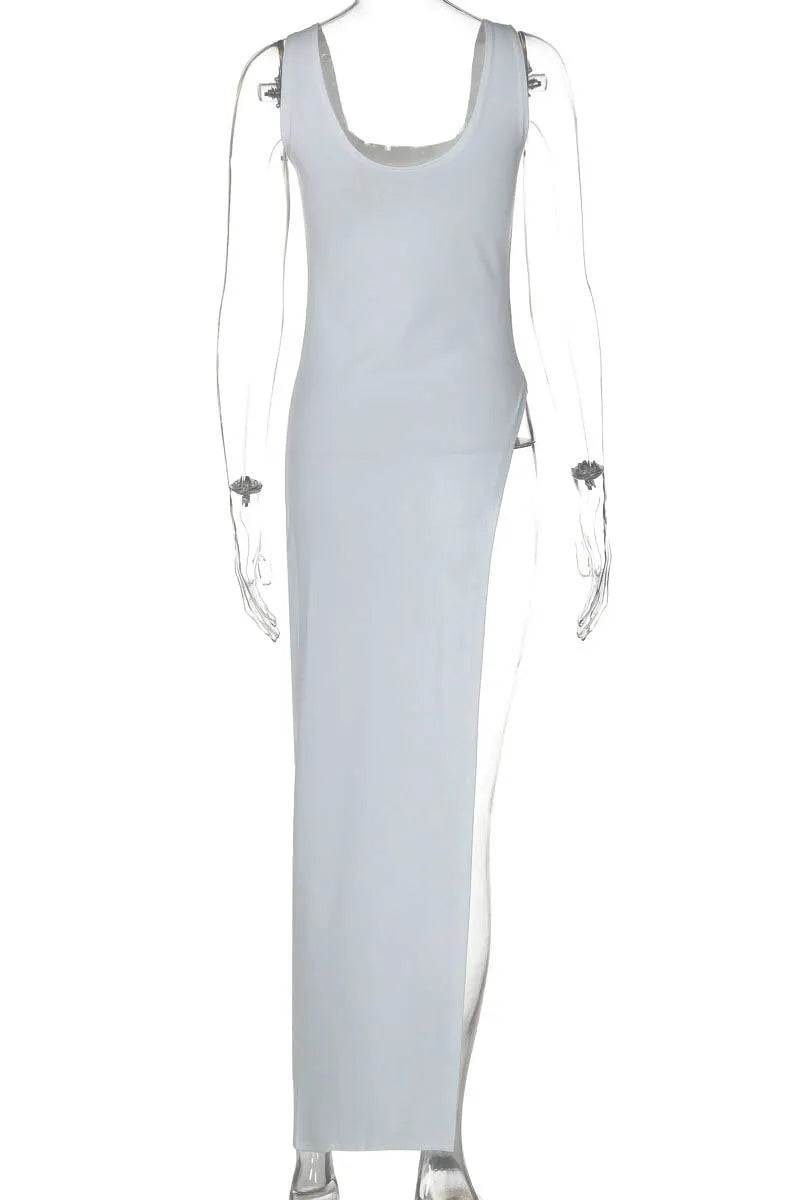 Minimalistisches Kleid/Top mit Schlitz-Detail