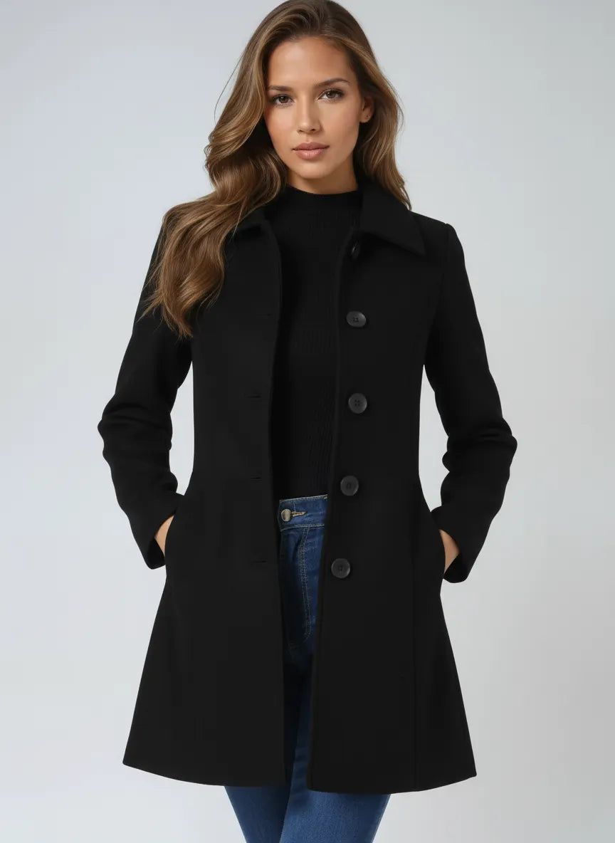 Elegante dames trenchcoat met knoopsluiting | Tijdloze klasse voor het koude seizoen