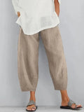 Damen-Baumwollhose mit lockerer Passform