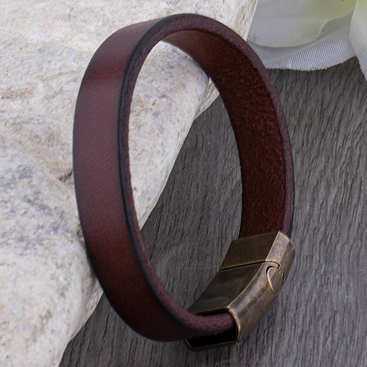 Robuste Lederarmband mit MessingschlieÃŸe