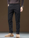 Baumwoll Herren Chino Hose, Reguläre Passform, Dehnbarem Stoff